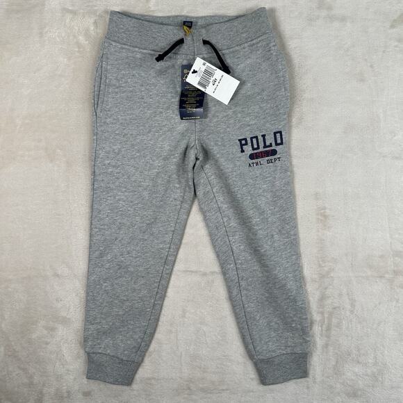 NWT Polo Ralph Lauren Sweatpants Gray Pockets Boys Size 4/4T - Picture 1 of 11